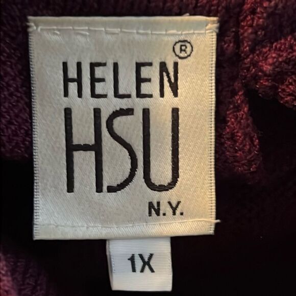 Vintage Helen Hsu Purple Short Sleeve Top Size  1X - Picture 6 of 10